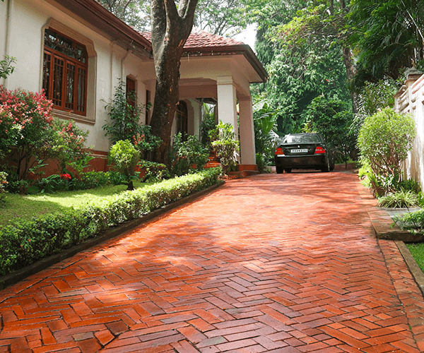 Interlock paving on a driveway